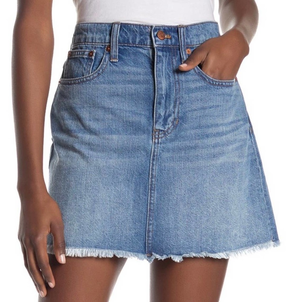 Madewell Denim Jean Mini Skirt McCarren Medium Wash